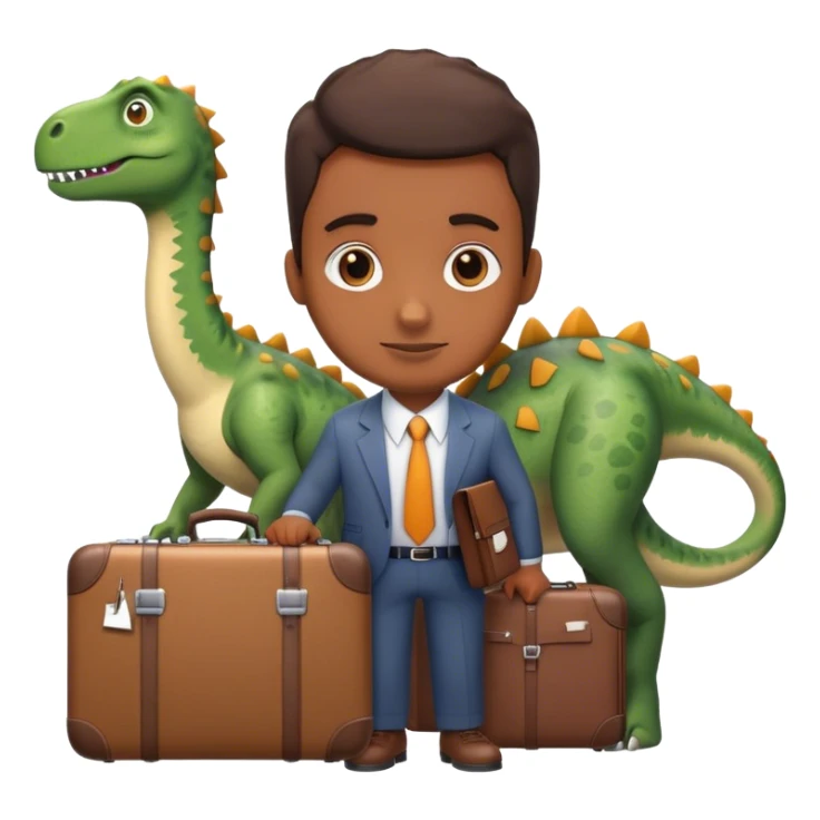 office Dinosaurs, a huge luggage full of papers sticker