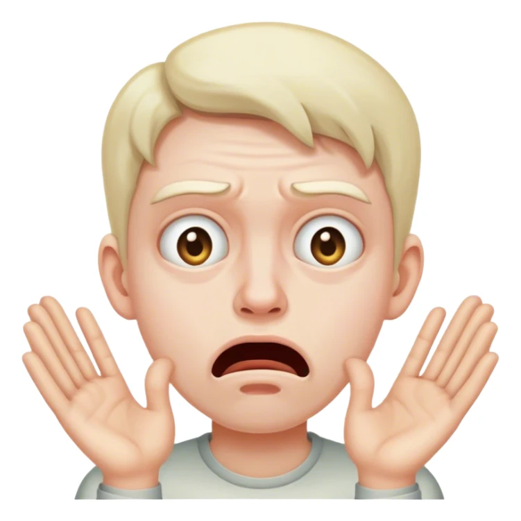 face of absolute disgust with both hands more exaggerated sticker