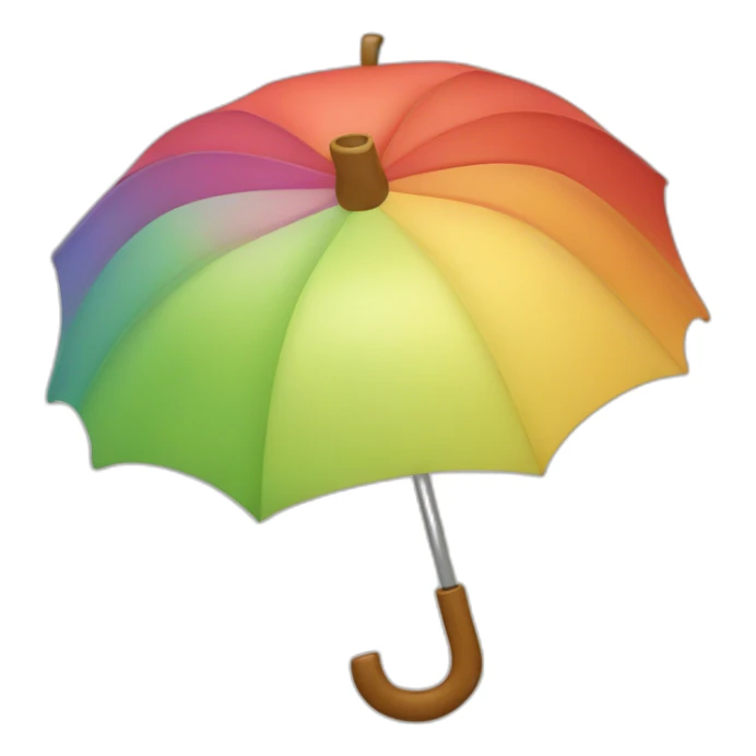 apple umbrella of death rainbow wheel sticker