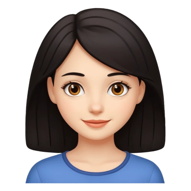 beautiful dark-haired girl sticker