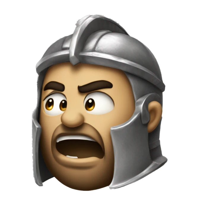 Bored Gladiator: A gladiator with a helmet and sword resting on the ground, yawning and looking disinterested, as if waiting for the next fight and tired of waiting. sticker