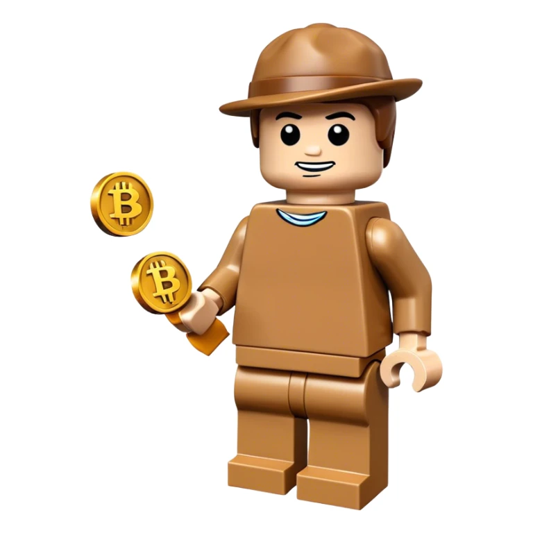 lego homme hackeur bitcoin sticker
