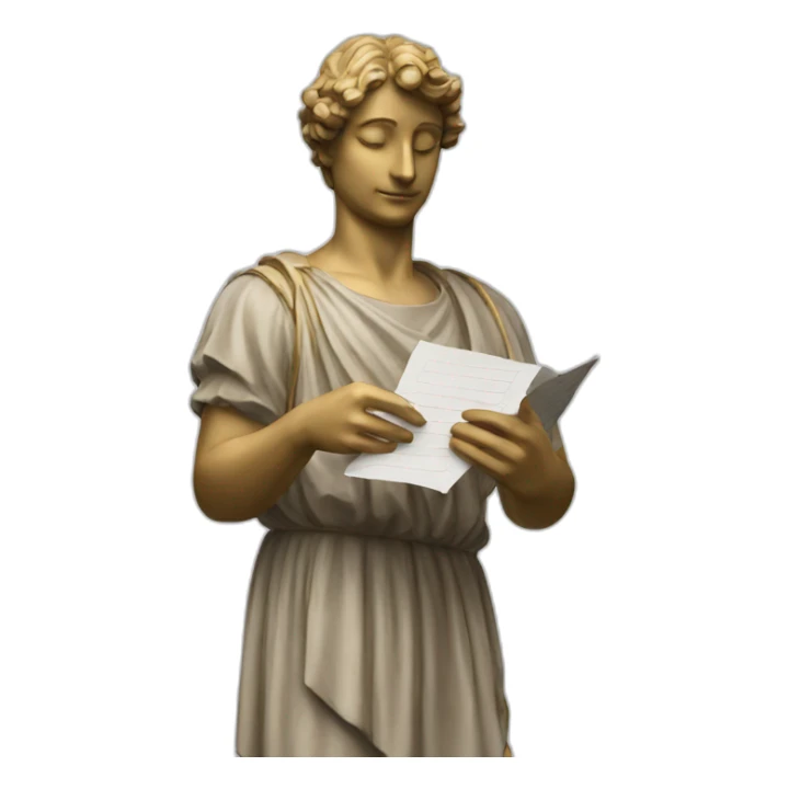 statue holding papers italy sticker