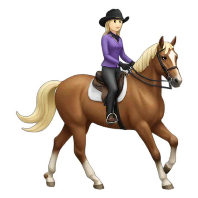 Horse rider with her horse sticker