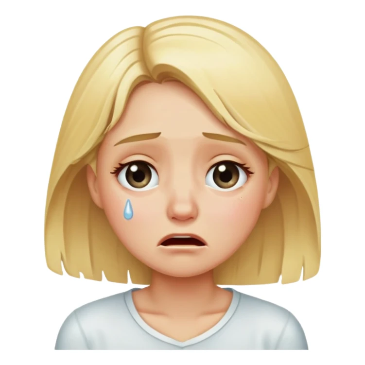 Ragazza bionda che piange  sticker
