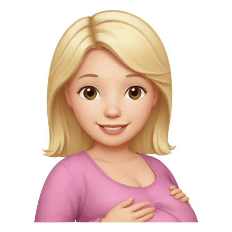 pregnant white woman with blonde hair sticker