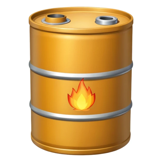 generate a realistic rust-free metal natural gas barrel sticker