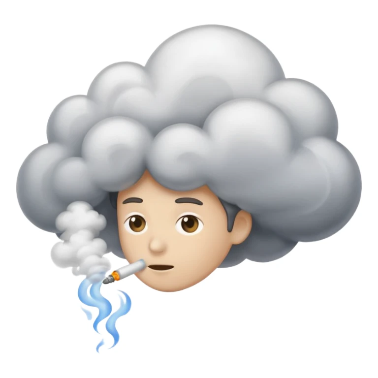 Sucking in exhale smoke sticker