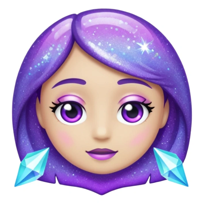 glitter purple and cian fix sticker