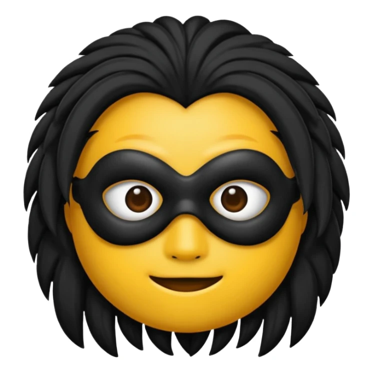 Um emoji gotico com a máscara de espinhos d sticker