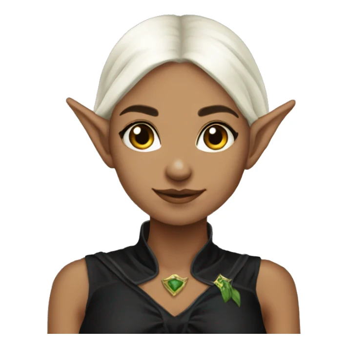 female elf fantasy black dress sticker
