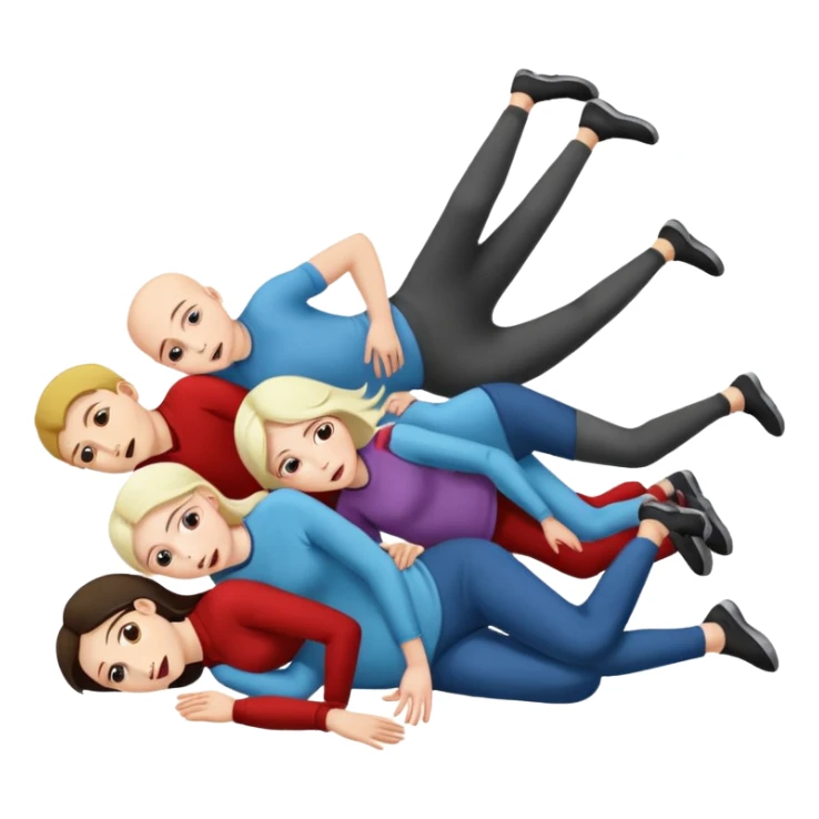 A croud of people dead on the floor sticker