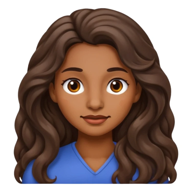 Uma mulher morena de cabelo onduladoe longo e um sinal na bochecha sticker