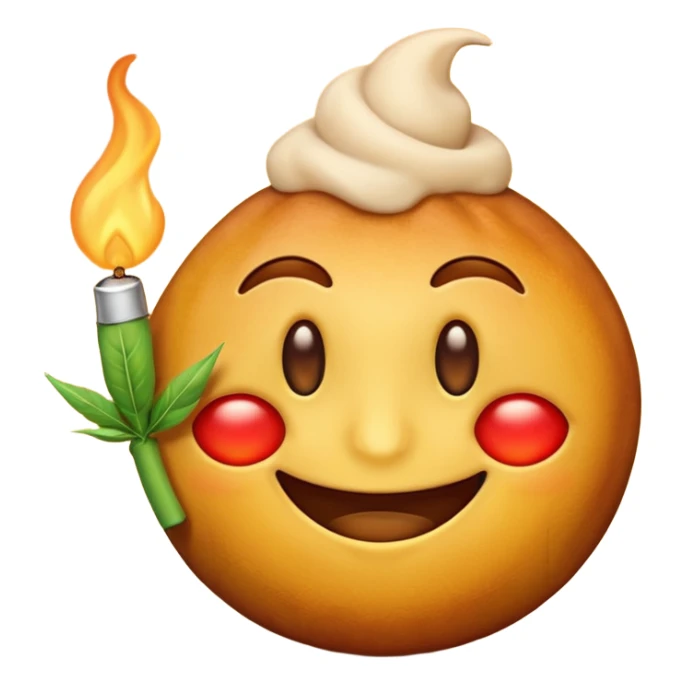 Emoji thats baked wit a spliff sticker