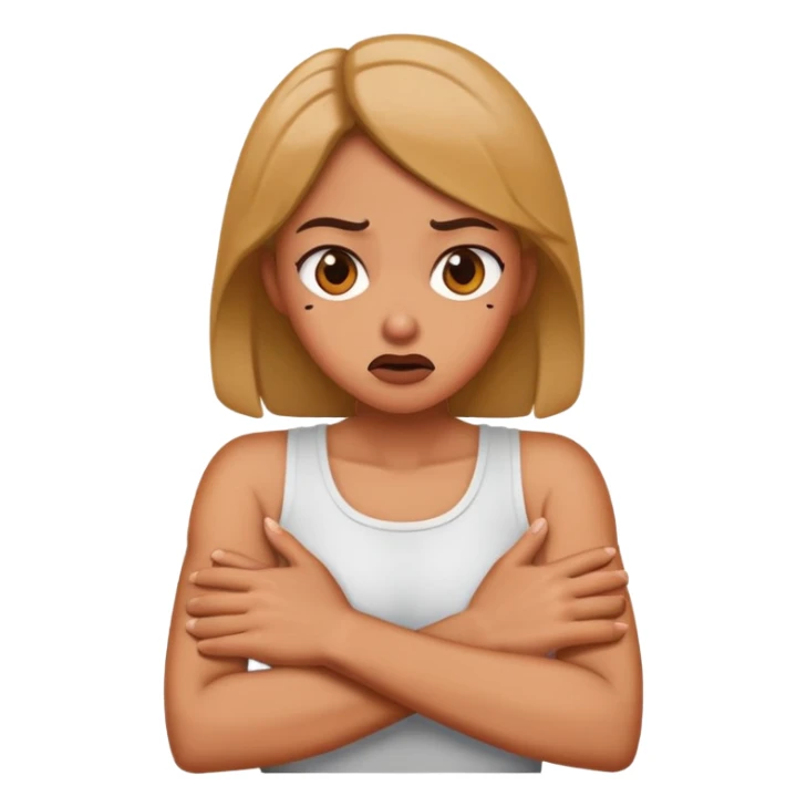 Women arms crossed choking new mad sticker