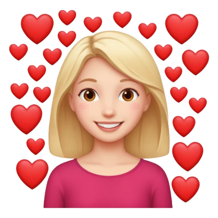 girl with alot of heart sticker