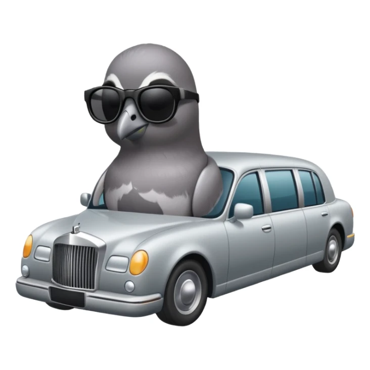 Pigeon is driving in the inside Limosine🚘🚘 sticker