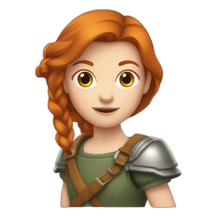 Fille rousse fait du tir a l'arc sticker