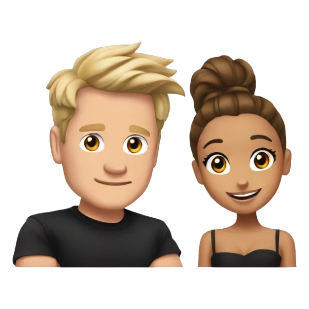 Ariana Grande and Gordon Ramsey in love sticker