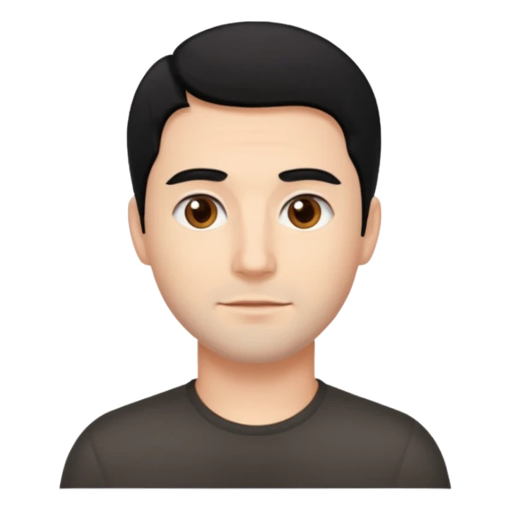 beyaz tenli siyah saçlı 35 yaş erkek sticker