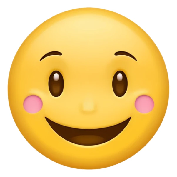 Create a hand drawn style Smile reaction emoji for a new social media app sticker