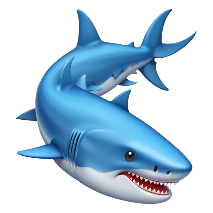 Un tiburón con zapatos azules sticker