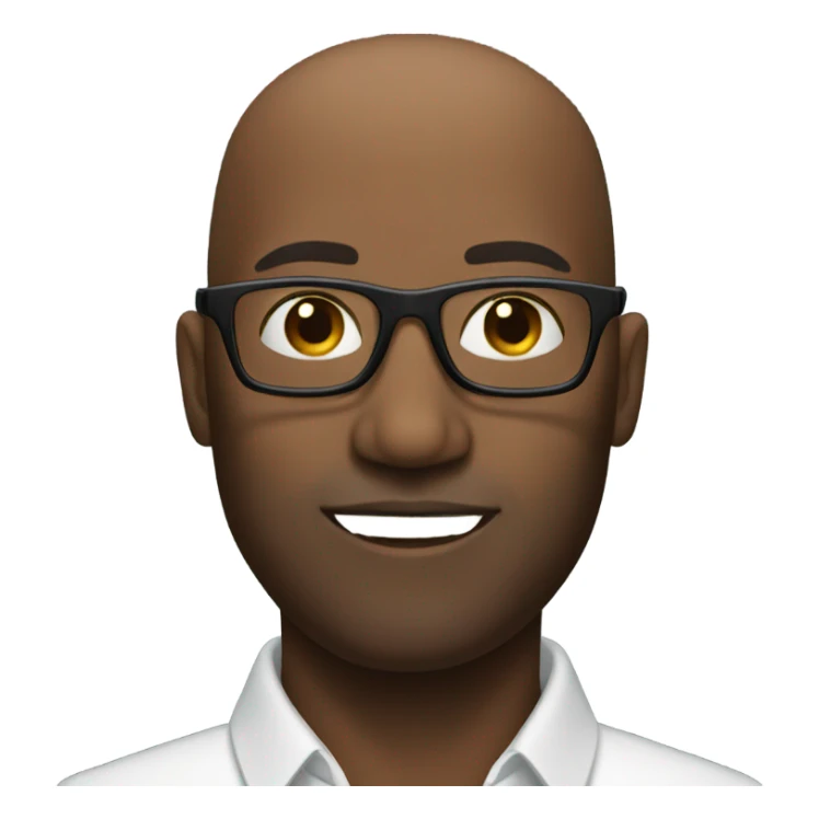 New York black bald guy with glasses  sticker