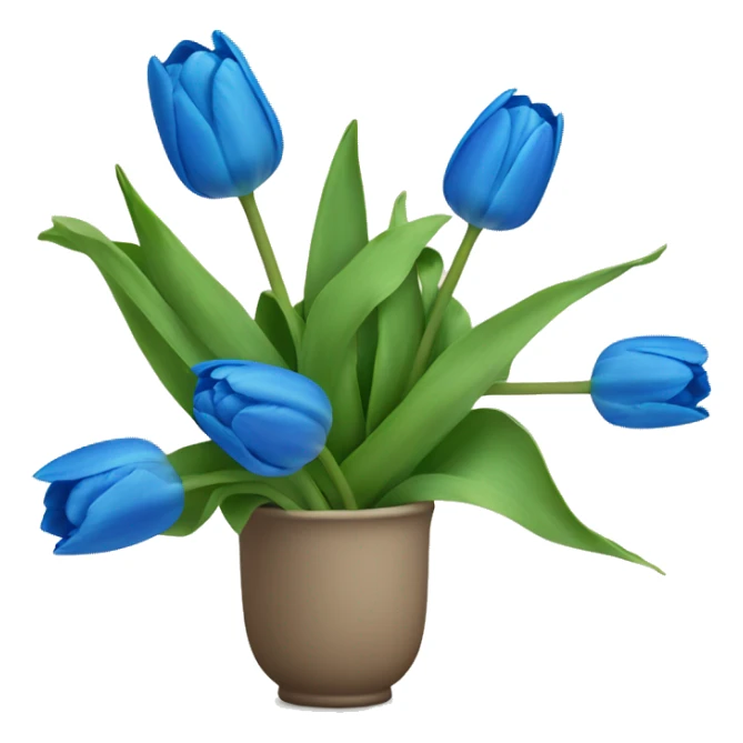 Bouquet of blue tulips sticker