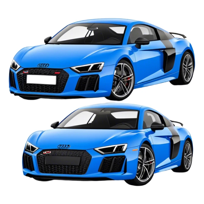 Audi R8 - Audi (Model Year: 2022)(Iconic Blue and Black) sticker