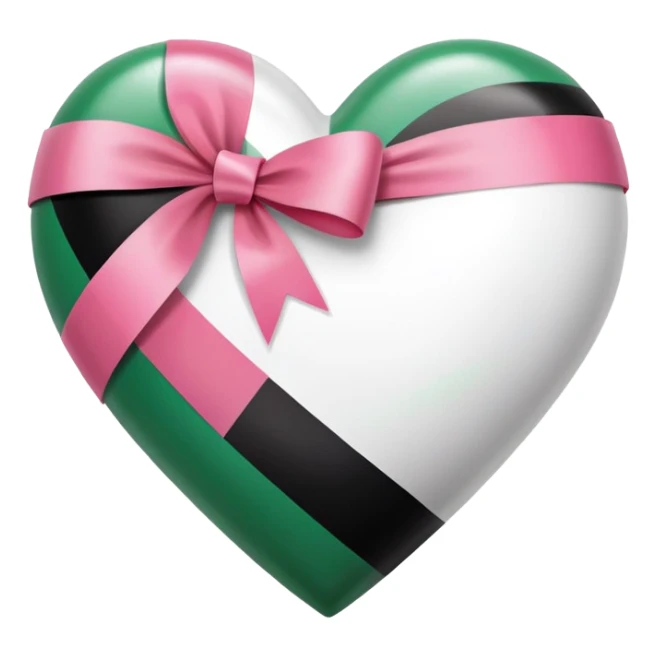 HEART PALESTINE FLAG WITH PINK BIG RIBBON  sticker