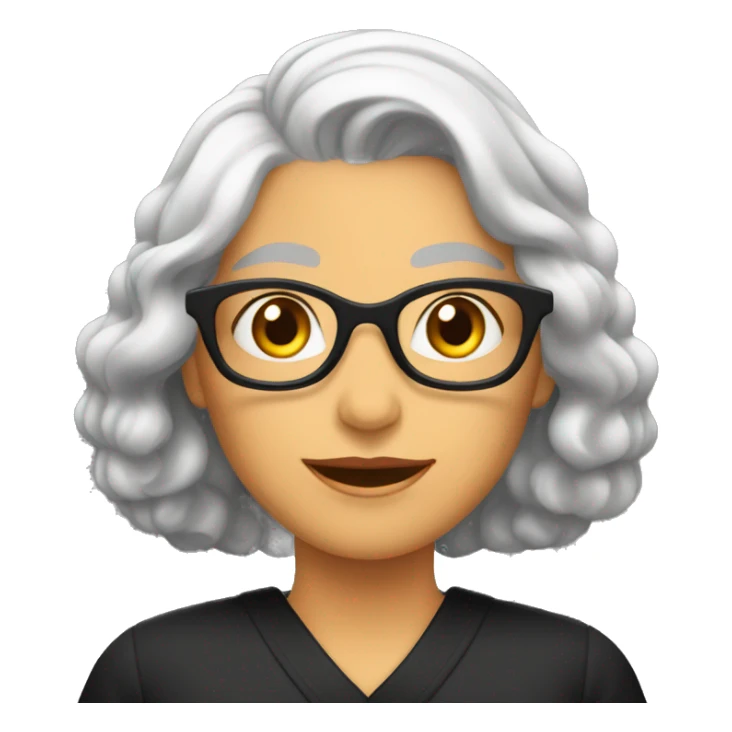 Mujer vieja vestido negro con brazos sticker