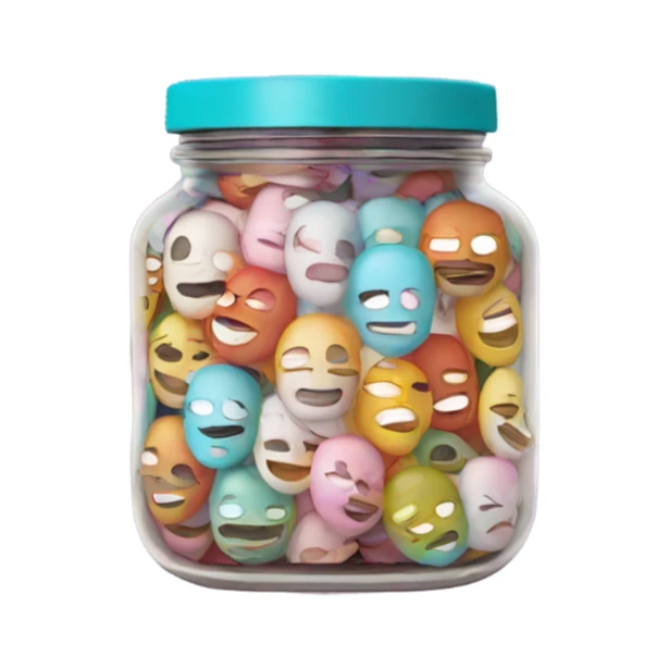 aesthetic jar of mask sticker