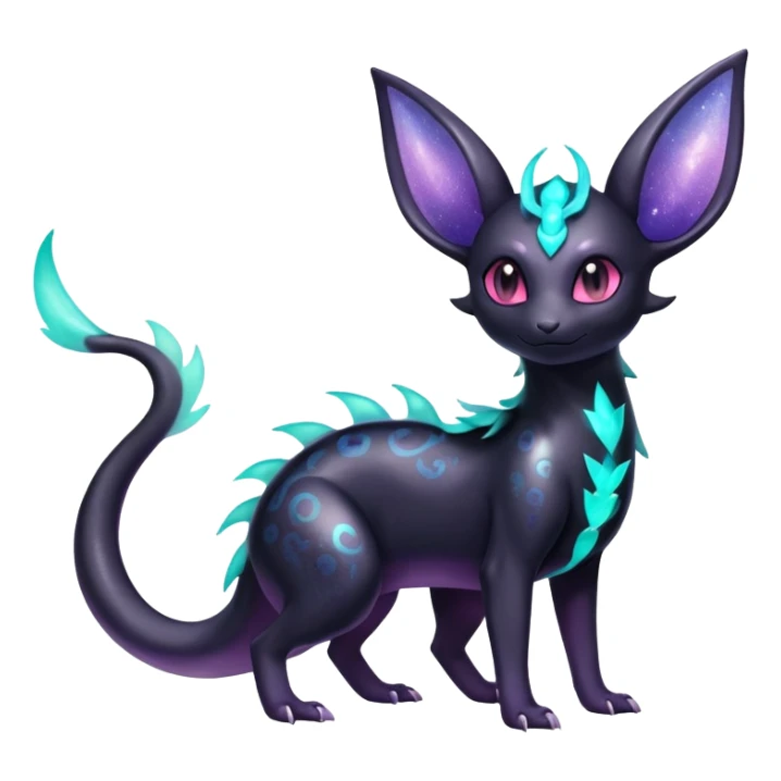 Shiny Ethereal Celestial Salandit-Umbreon-Espeon-Hybrid (Full body) sticker