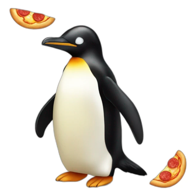 Pinguin-eat-pizza sticker