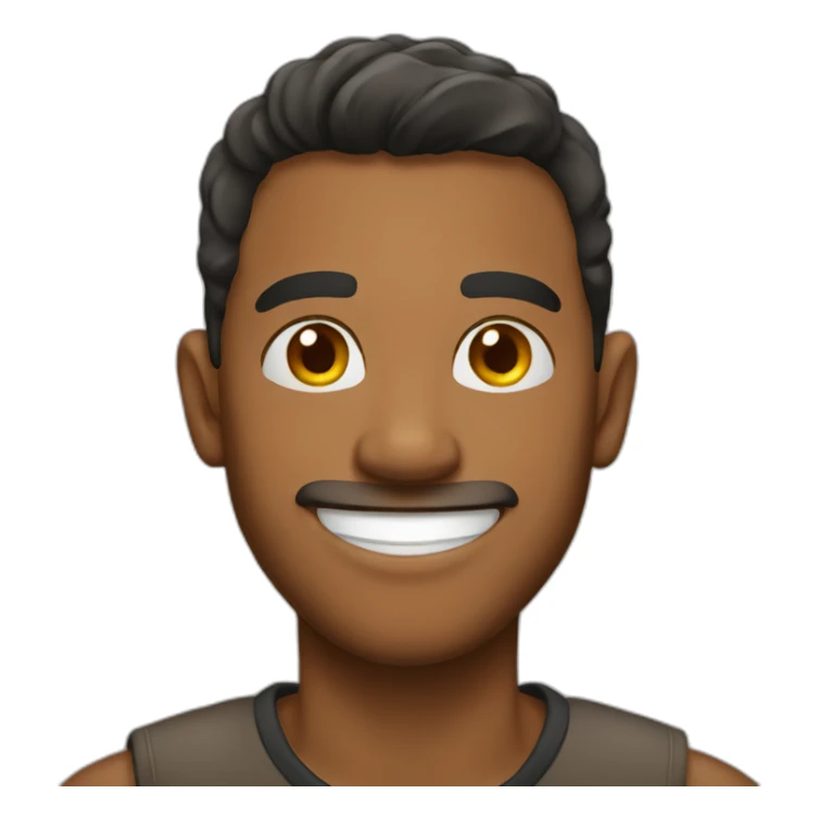 Brown man smiling sticker