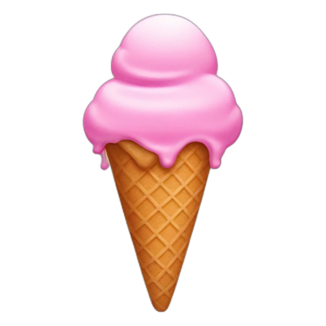 pink ice cream sticker