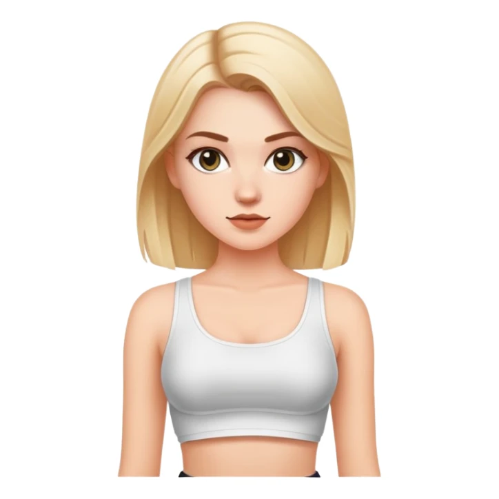White girl wearing crop top sticker