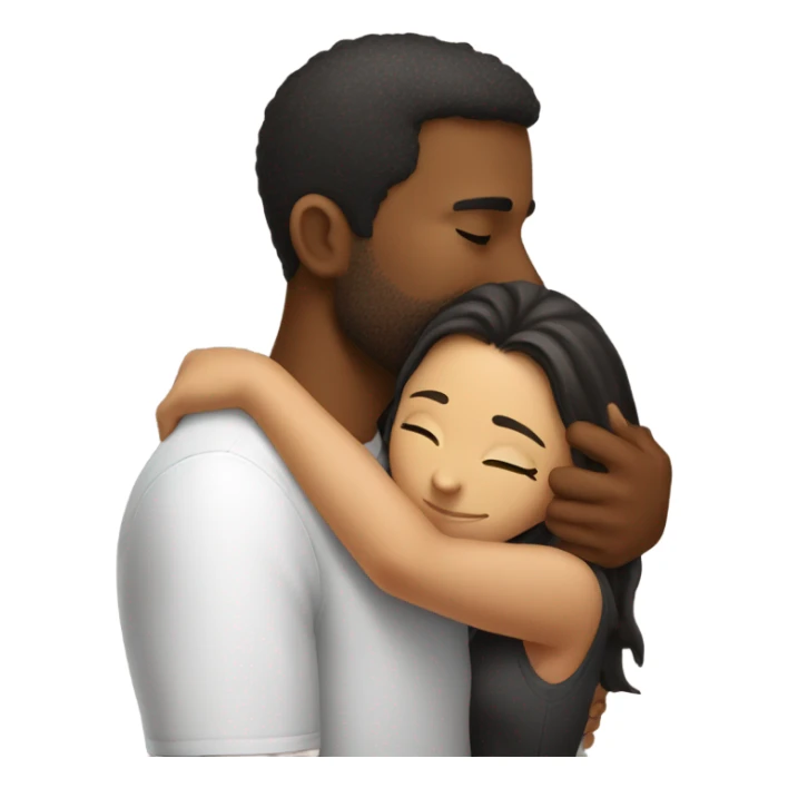 guy kissing girl sticker