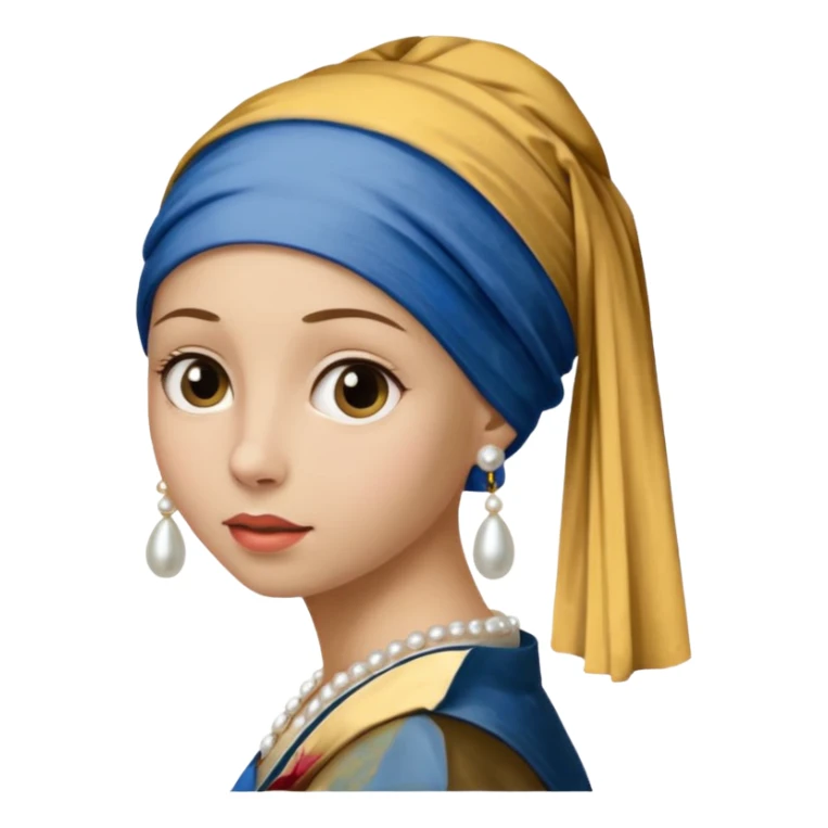 Girl with a Pearl Earring painting sticker
