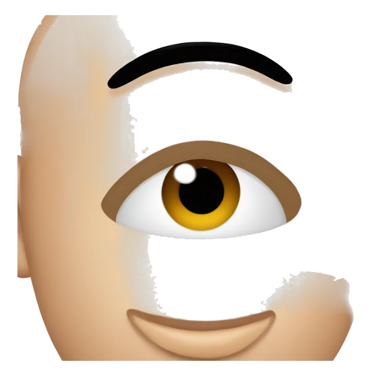 bald man who has beautiful eyes with long eyelashes and nose pierced sticker