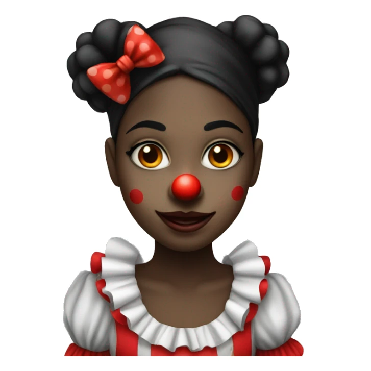 Pretty black and red clown girl  sticker