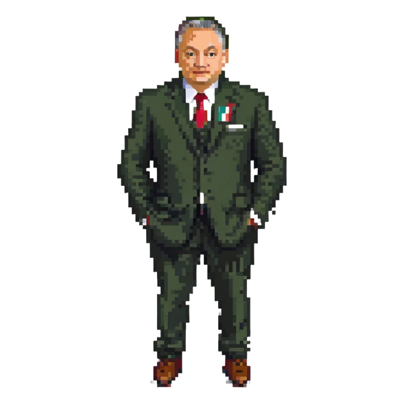 cool depiction of Viktor Orbán sticker