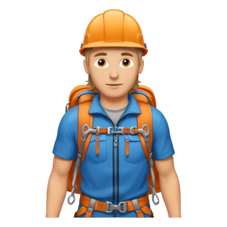 Climber with carabiners in Mountain Climbing Team sticker