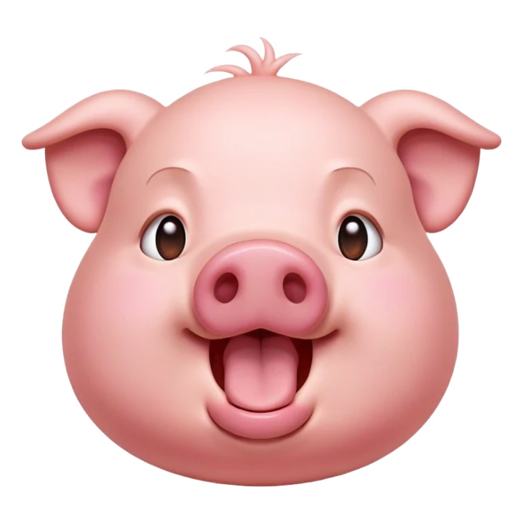 Cinematic Cute Yawning Pig Portrait Emoji, Head tilted slightly with a dramatic, wide-open yawn, showcasing a soft, smooth rosy-pink hide with droopy ears, round beady eyes barely open in drowsy contentment, Simplified yet irresistibly adorable features, highly detailed, glowing with a soft, cozy glow, high shine, relaxed yet expressive, stylized with a touch of whimsical charm, bright and endearing, soft glowing outline, capturing the essence of a sleepy yet affectionate pig, so drowsy it feels like it could stretch out of the screen and curl up for a nap! sticker
