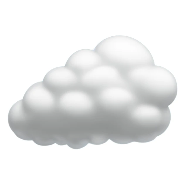 white cloud with a little shadow. The cloud looks like the one who was on the movie, Vivarium. sticker