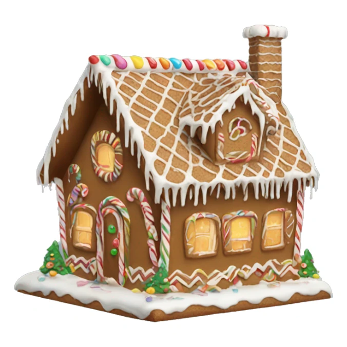 Gingerbread house with a lot of details sticker
