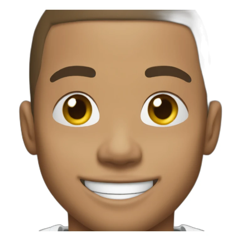 kylian mbappe, close up, smiling sticker