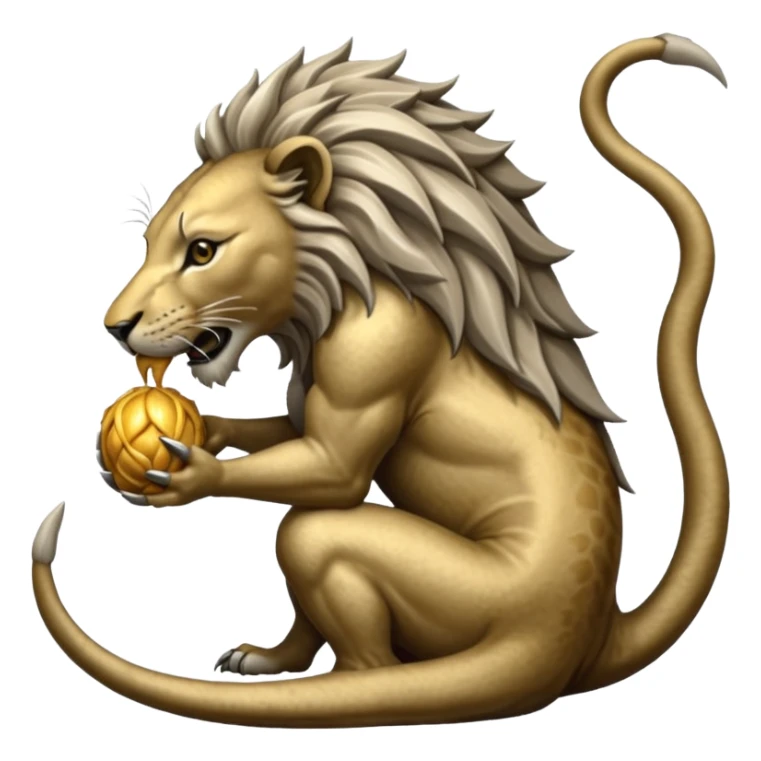 Elder Scrolls Online Lion eating its tail Ouroboro silver sticker