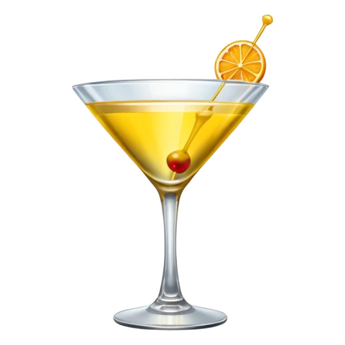 orangeish yellow in martini glass
 sticker