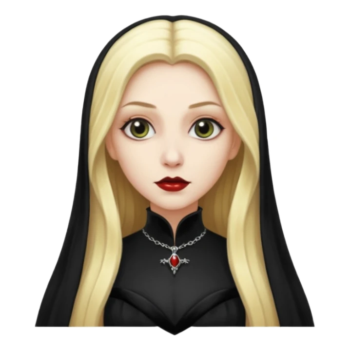 Bride of Dracula with long blonde hair sticker